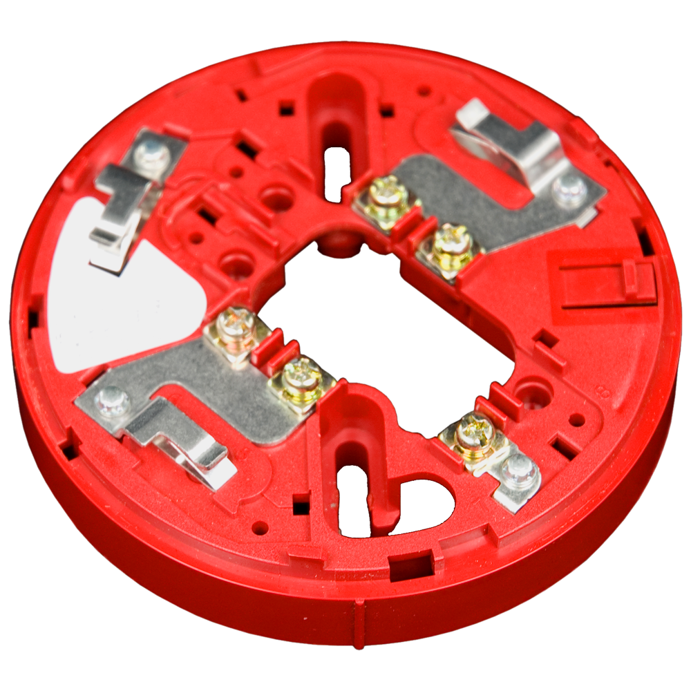 HOCHIKI YBO-R/3(RED) - Base de montaje de sirena de pared inteligente - Contactos de acero inoxidable - Acepta cables de 2,5 mm2 - Perfil delgado: solo 13 mm - Contactos de cableado resistentes - Conexión rápida
