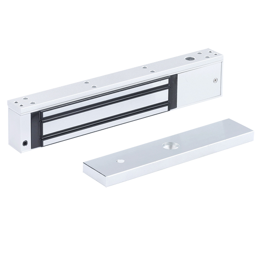 MARCA BLANCA YF-280AST-LED - Ventosa electromágnetica - Para puerta sencilla | Funcionamiento DC 12 V - Fuerza de retención 280 kg - Modo de apertura Fail Safe (NC) - Montaje en superficie - LED, sensor de estado y retardo ajustable