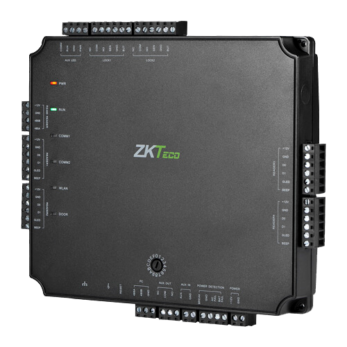 ZKTECO ZK-ATLAS-200 - Controladora de acceso PoE - Tarjeta, QR o PIN - TCP/IP | Conexión con controladora esclava - 4 lectores por Wiegand | 4 lectores por OSDP - Salida de relé para 2 puertas - Software ATLAS Embebido | APP móvil - imagen 1