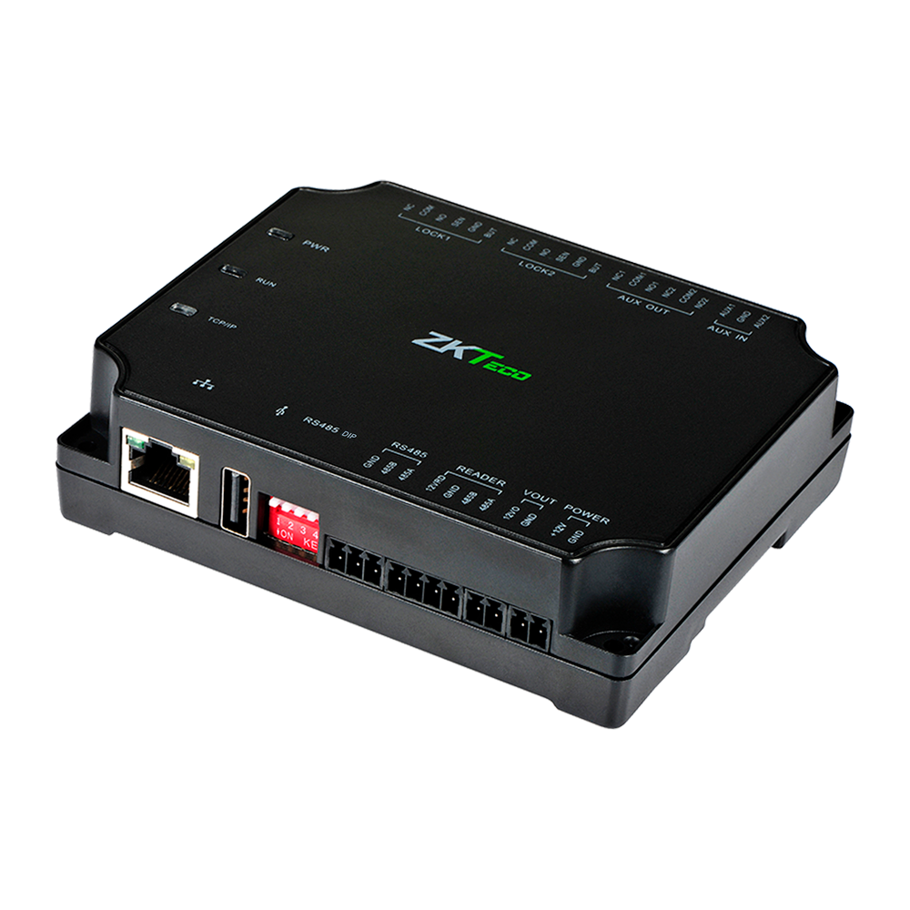 ZKTECO ZK-C2-260 - Controladora de acceso - Tarjeta, QR o PIN - TCP/IP | RS485 para ZK-SRB-DM10 - 4 lectores por OSDP propietario ZKTeco - Salida de relé para 2 puertas - Software Accesos: ZKBioCV - imagen 1