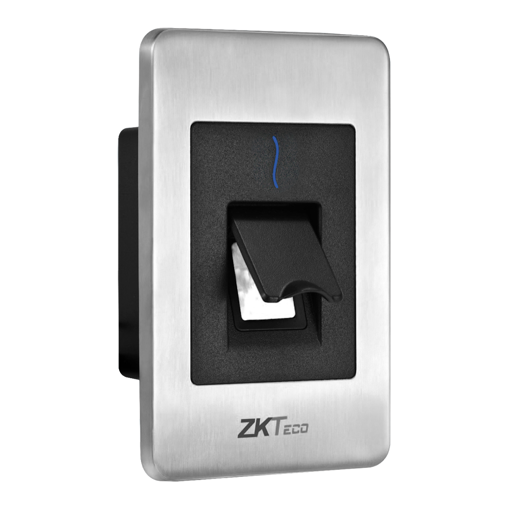 ZKTECO ZK-FR1500A-WP-MF - Lector de acceso - Acceso por huella Silk ID y tarjeta MF - Indicador LED y acústico - RS485 - Compatible con ZK-ATLAS-x60 - Apto para exterior IP65 | Encastrado - imagen 1
