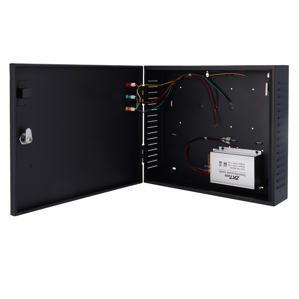 ZKTECO ZK-INBIO-BOX - Caja para controladora - Compatible con controladoras INBIO Series - Tamper de apertura - Cierre con llave - Fuente de alimentación | Espacio para batería - Indicadores LED de estado - imagen 1