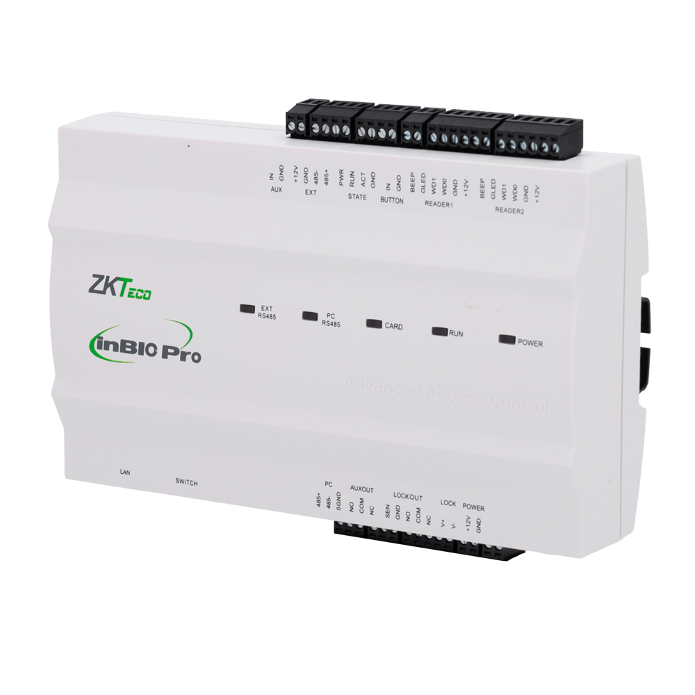 ZKTECO ZK-INBIO160PRO - Controladora de acceso Multi-identificación - Facial, huella, tarjeta, QR dinámico o PIN - Comunicación TCP/IP - 2 lectores por Wiegand | 2 lectores por OSDP - Salida de relé para 1 puerta - Software Accesos: ZKBioCV - imagen 1