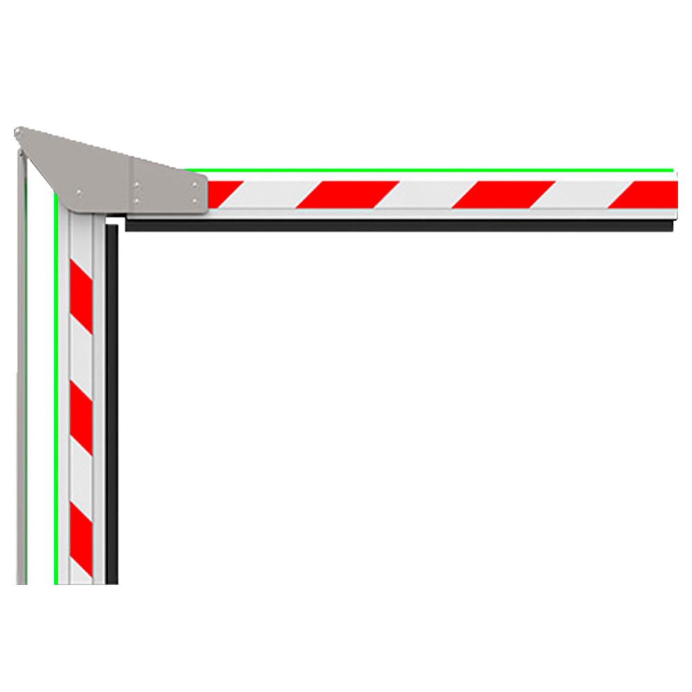 ZKTECO ZK-PROBG-BOOM230-L - Brazo de barrera para parking - Compatible con ZK-PROBG3130x-LED - Brazo articulado en 90º de 3 m - Fabricado en aluminio - LEDs de estado | Tira de goma - Fácil instalación