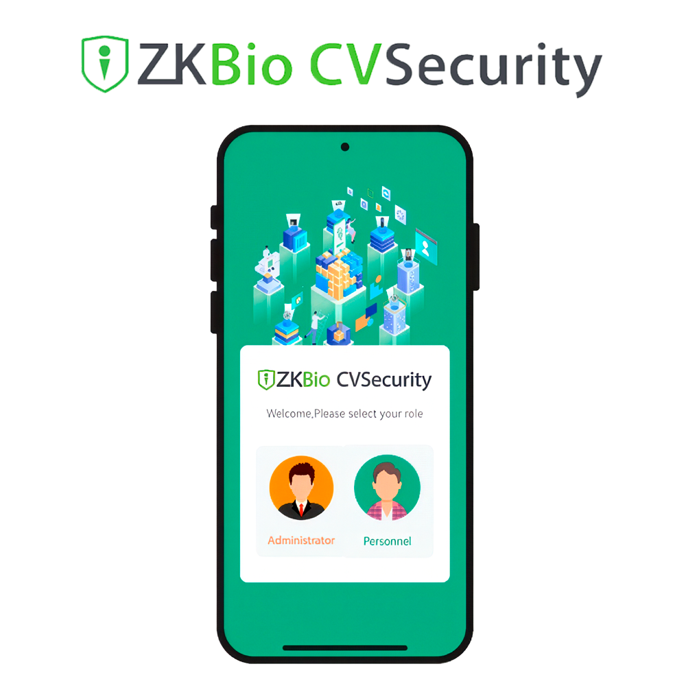 ZKTECO ZK-SOF-ZKBIOCV-MBAPP-N-PERSONNEL-ADDON - Licencia APP de ZKBio CVSecurity - 1 APP de usuario adicional (hasta 500 usuarios) - Apertura con códigos QR dinámicos - Apta para Android y iOS - Necesaria licencia de accesos ZK-SOF-BIOCV-x - Acumulable a