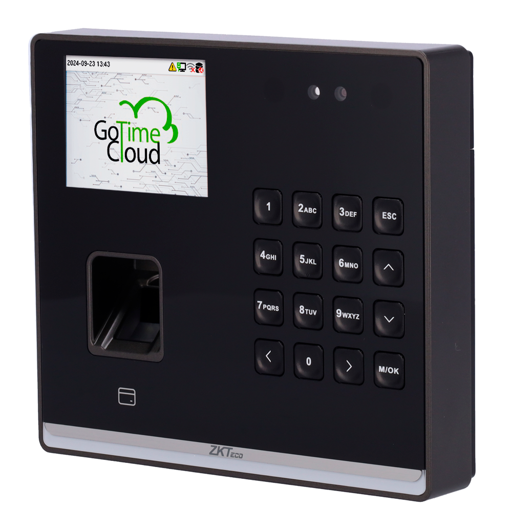 ZKTECO ZK-TA-GTC2F-H-1-W - Control de presencia y acceso simple - Facial, huella, tarjeta EM y PIN - 1.000 huellas | 150.000 registros - 2.8" TFT | TCP/IP, WiFi, USB y relé - Software Presencia: GoTime Cloud - imagen 1