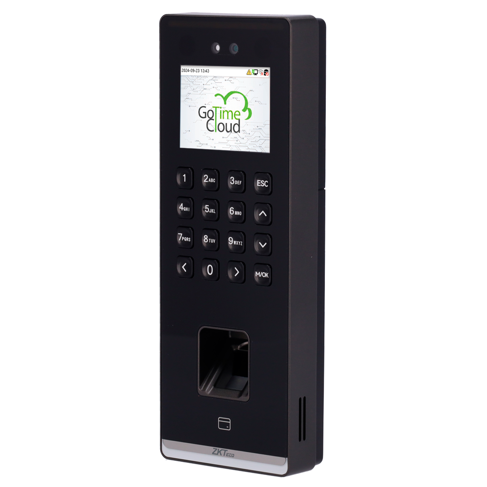 ZKTECO ZK-TA-GTC2F-V-1-W - Control de presencia y acceso simple - Facial, huella, tarjeta EM y PIN - 1.000 huellas | 150.000 registros - 2.4" TFT | TCP/IP, WiFi, USB y relé - Software Presencia: GoTime Cloud - imagen 1