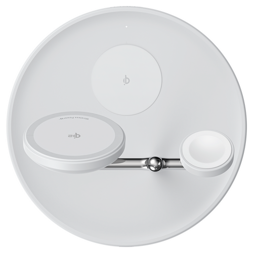 ANKER ANK-SWCHARGER-3-IN-1-W - Cargador inalámbrico 3 en 1 Anker - Tecnología MagGo - Carga rápida: iPhone, Airpods, Apple Watch - Carga 3 dispositivos a la vez - Estructura para colocar dispositivos - Color blanco - imagen 2
