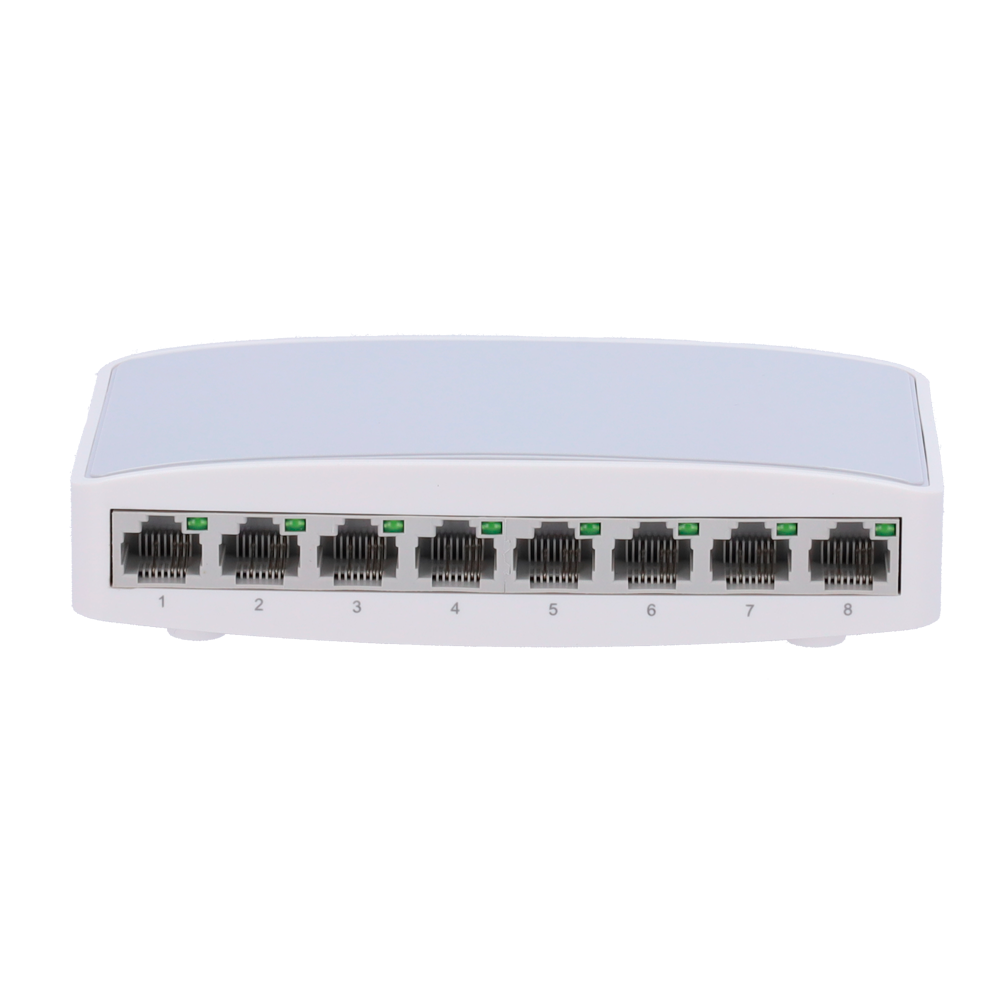 MARCA BLANCA SW08 - Switch de sobremesa - 8 puertos Fast Ethernet - Velocidad 10/100 Mbps - Plug &amp; Play - Soporta IEEE802.3x - Soporta MDI/MDI-X - imagen 2