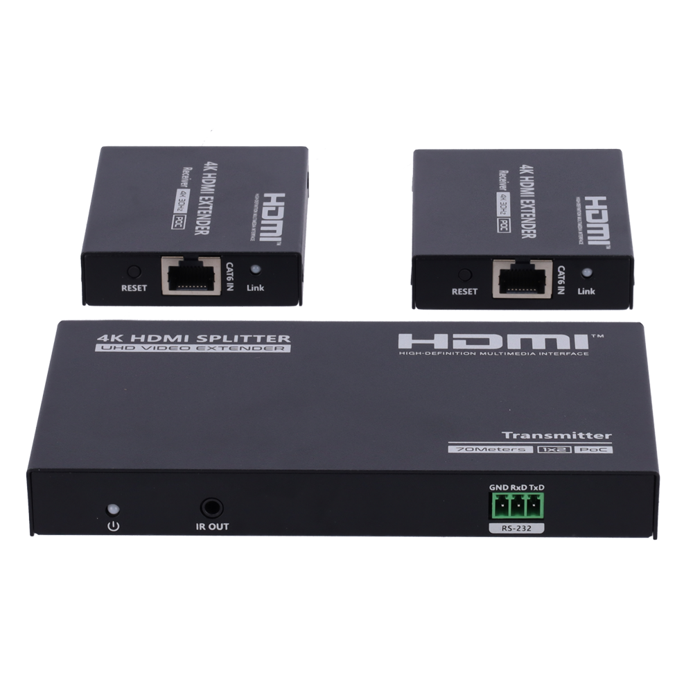 LENKENG HDMI-SPL-1x2-4K30-CAT6-L - Extensor Splitter de señal HDMI - Alcance 40 m - Resolución 4K - Permite conexiones 1:2 - HDMI Loop out - POC - Alimentación por cable - imagen 2