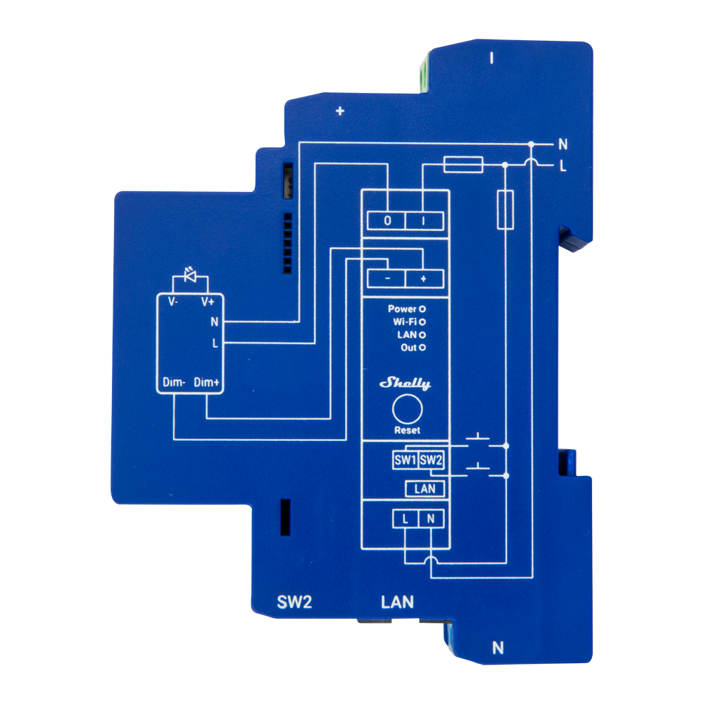 SHELLY SH-PRO-DIMMER-01-10V-PM - Shelly Pro Dimmer 0/1-10V PM - Control analógico de 0/1-10V / Carril DIN - Controladores de LED, balastros y ventiladores - WiFi 2.4GHz / Bluetooth / LAN - Soporta AC 110-240 V / Medidor de Consumo - Compatible con Alexa y - imagen 2