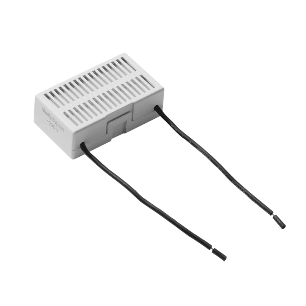 SHELLY SH-BYPASS - Shelly Bypass - Permite usar relés Shelly en casas sin neutro - Evita el parpadeo constante en bombillas LED - Elimina el brillo residual de luces apagadas - Obligatorio para cargas de iluminación < 20W - Compatible con Shelly 1L, Sh - imagen 2