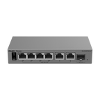 REYEE RG-ES207GS-LP - Ruijie Reyee Cloud Managed L2 PoE Switch - 6 puertos Gigabit y 1 ranura SFP de subida - 4 puertos PoE/PoE+ con presupuesto de 40 W - PoE Watchdog y suministro ininterrumpido - Gestión remota con Ruijie Cloud y App Reyee - Chasis metá - imagen 2