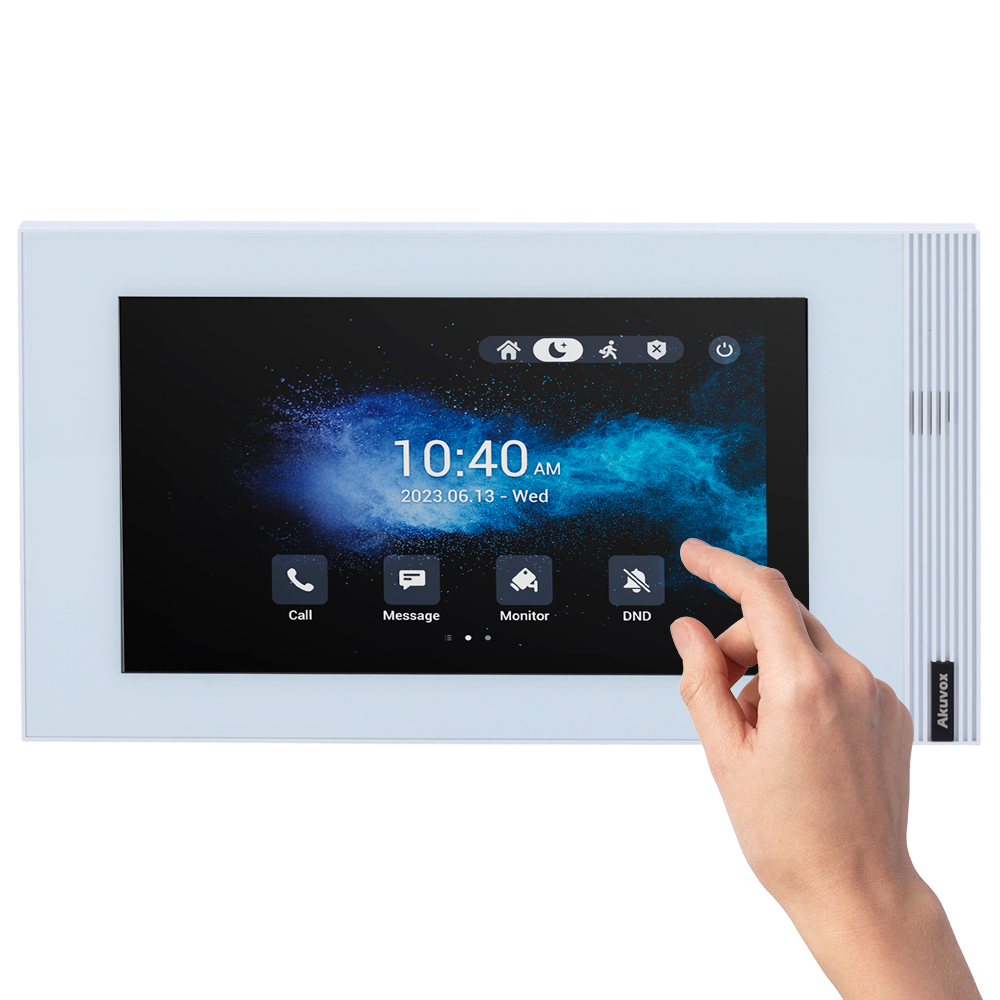 AKUVOX AK-S562W-WHITE - Monitor Linux para videoportero - Pantalla IPS de 7" - Audio bidireccional Crystal Clear | Easy UI - TCP/IP, PoE, WiFi, SIP estándar - Mantenimiento a través de Cloud - Conexión de monitor y placas a través de Cloud - imagen 2