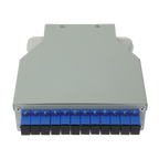 MARCA BLANCA FIBERBOX-DIN-12-SC-UPC - Caja de distribución de fibra para carril DIN - Incluye 12 adaptadores SC simplex preinstalados - Pulido UPC para baja pérdida de señal óptica - Bandeja de empalme interna integrada - Se suministra vacía, sin pigtails - imagen 2