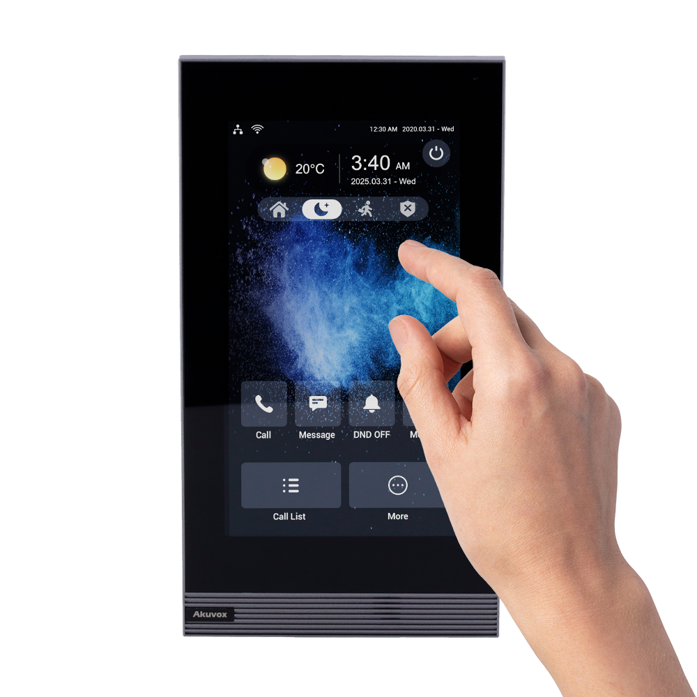 AKUVOX AK-S562W-V - Monitor Linux para videoportero - Pantalla vertical IPS de 7" - Audio bidireccional Crystal Clear | Easy UI - TCP/IP, PoE, WiFi, SIP estándar - Mantenimiento a través de Cloud - Conexión de monitor y placas a través de Cloud - imagen 2