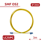 SAFIRE SF-LC-UPC-LC-UPC-SM-DX-3M - Cable de conexión de fibra óptica - Fibra monomodo G657A2 de alto rendimiento - Conectores LC UPC en formato dúplex - Longitud exacta de 3 metros - Cubierta exterior LSZH segura - Compatibilidad de uso genérica - imagen 2