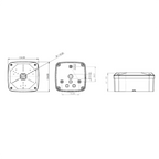 CAMBOX CBOX-S600 - Caja de conexiones para cámaras domo - Para cámaras domo - Apta para uso exterior - Instalación en techo o pared - Fabricado en plástico - Color blanco | 134(Al) x 134(An) x 61.50(Fo) mm - imagen 2