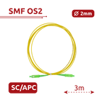 SAFIRE SF-SC-APC-SC-APC-SM-SX-3M - Cable de conexión de fibra óptica - Fibra monomodo G657A2 de alto rendimiento - Conectores SC APC en formato simplex - Longitud exacta de 3 metros - Cubierta exterior LSZH segura - Compatibilidad de uso genérica - imagen 2