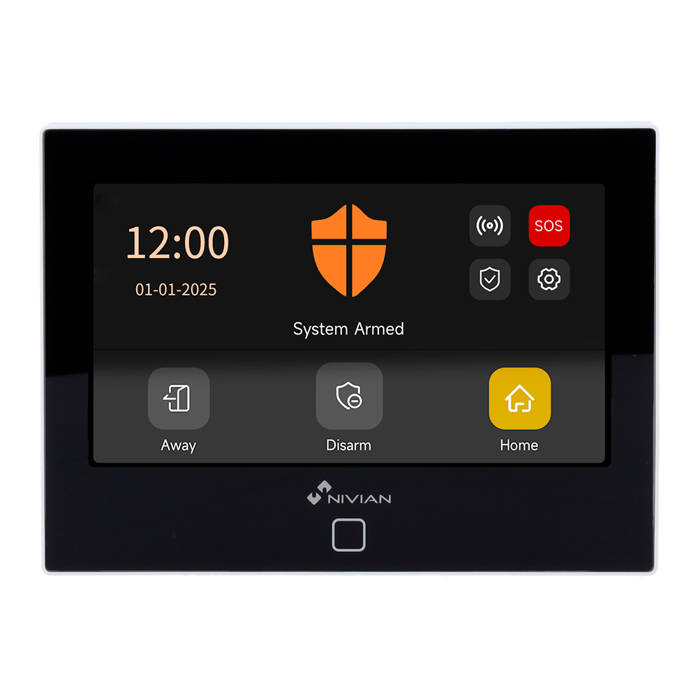 NIVIAN SMART NVS-TOUCHALARM-PREMIUM - Kit de alarma WiFi + GSM Nivian Smart - Teclado táctil - Comunicación WiFi y GSM 4G - Inalámbrico 433 MHz - Hasta 166 dispositivos inalámbricos - Compatible con la plataforma Tuya - imagen 2