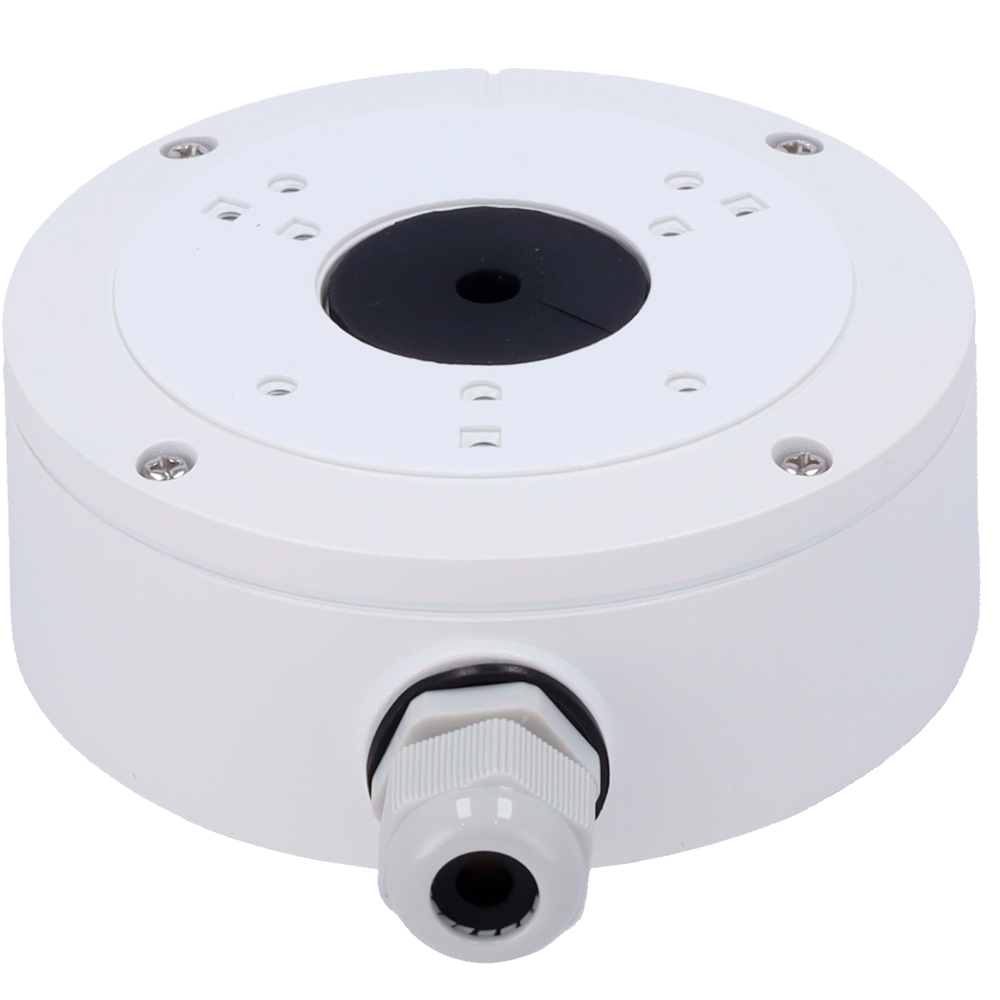 SAFIRE SMART SF-JBOX-0301 - Caja de conexiones Safire Smart - Para cámaras domo - Apto para uso exterior IP66 - Instalación en techo o pared - 46.5 (Al) x 117.9 (Ø) x 143.3 (Fo) mm - Pasador de cables - imagen 2