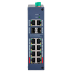 X-SECURITY XS-SWI1208HIPOE-MGF-110-DIN - X-Security Hardened L2 Managed Switch - 12 Puertos Totales (8 PoE / 2 GE / 2 SFP) - Suministro de ultra potencia PoE++ de hasta 90W - Alta disponibilidad con motor PoE Watchdog - Rango térmico de operación de -30°C - imagen 2