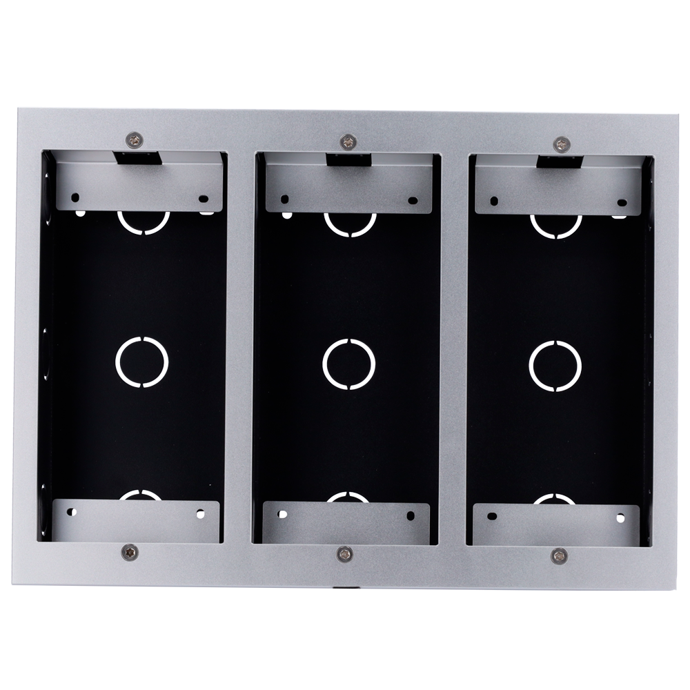 AKUVOX AK-BR-R20B-F3 - Panel frontal y caja de registro encastrada - Específica para Akuvox AK-R20B(K)-xB - Específica para Akuvox AK-MD12(6) - Panel: 226 (Al) x 304 (An) x 3 (Fo) mm - Caja: 225 (Al) x 293 (An) x 42 (Fo) mm - Fabricado en aluminio y acero - imagen 2