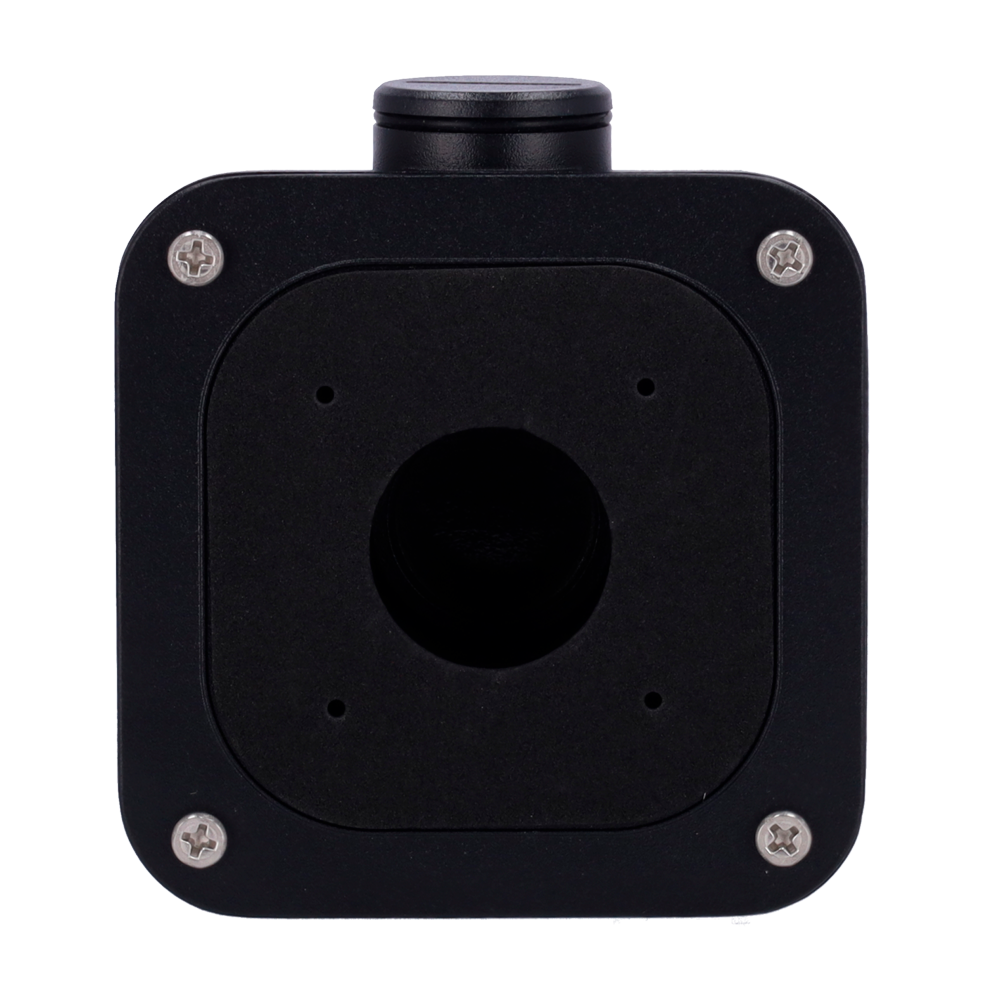 UNIVIEW UV-TR-JB05-A-IN-BLACK - Caja de conexiones - Para cámaras bullet - Apto para uso exterior - Instalación en techo o pared - Color Negro | 39 mm (Al) x 93 (An) x 93 (Fo) - Pasador de cables - imagen 2