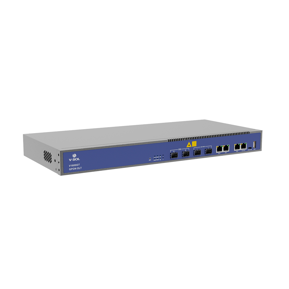VSOL-V1600GT - V-SOL 2 Puertos Pon Gpon OLT - 2 Puertos RJ45 GE + 2 Puertos SFP+ ( GE/10GE ) - Hasta 128 ONT por equipo - Distancia de transmisión hasta 20 km - Enrutamiento Capa 3 ( NAT,DMZ,ACL,PPPOE,DHCP ) - Switching Capa 2 ( VLANs, MULTICAST, STP ) - imagen 2