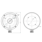 HIKVISION DS-1280ZJ-M-BLACK - Caja de conexiones - Para cámaras domo - Apto para uso exterior - Instalación en techo o pared - Pasador de cables - Color negro | 51.5 (Al) x 157 (Ø) mm - imagen 2