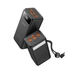 VEGER VG-W5001C - VEGER Power bank con pantalla LCD - Capacidad 56000mAh - Entrada USB-C, Lightning - Salidas 2x USB-C, 3x USB-A - Carga 5 dispositivos a la vez - Carga rápida 130W | Linterna y brújula - imagen 2