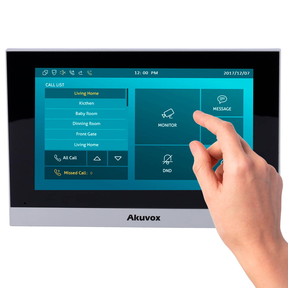 AKUVOX AK-C313W-LP-2 - Monitor Linux para videoportero - Pantalla TFT de 7" - Audio bidireccional Crystal Clear - 2 hilos LP, WiFi, SIP estándar - Configuración local Plug &amp; Play - Conexión y mantenimiento a través de Cloud - imagen 2