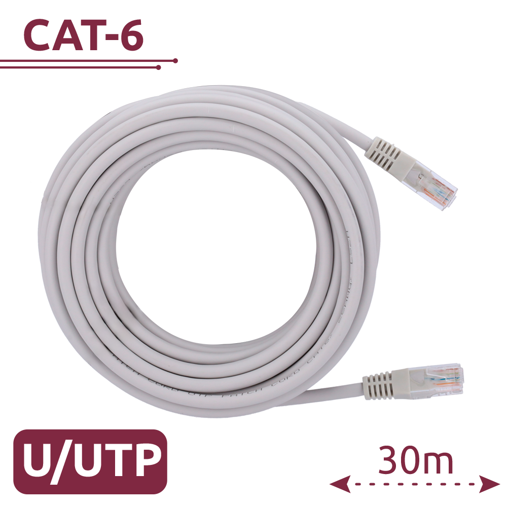 SAFIRE UTP6-H-30W - Cable UTP - Ethernet - Conectores RJ45 - Categoría 6 - 30 m - Color blanco - imagen 2
