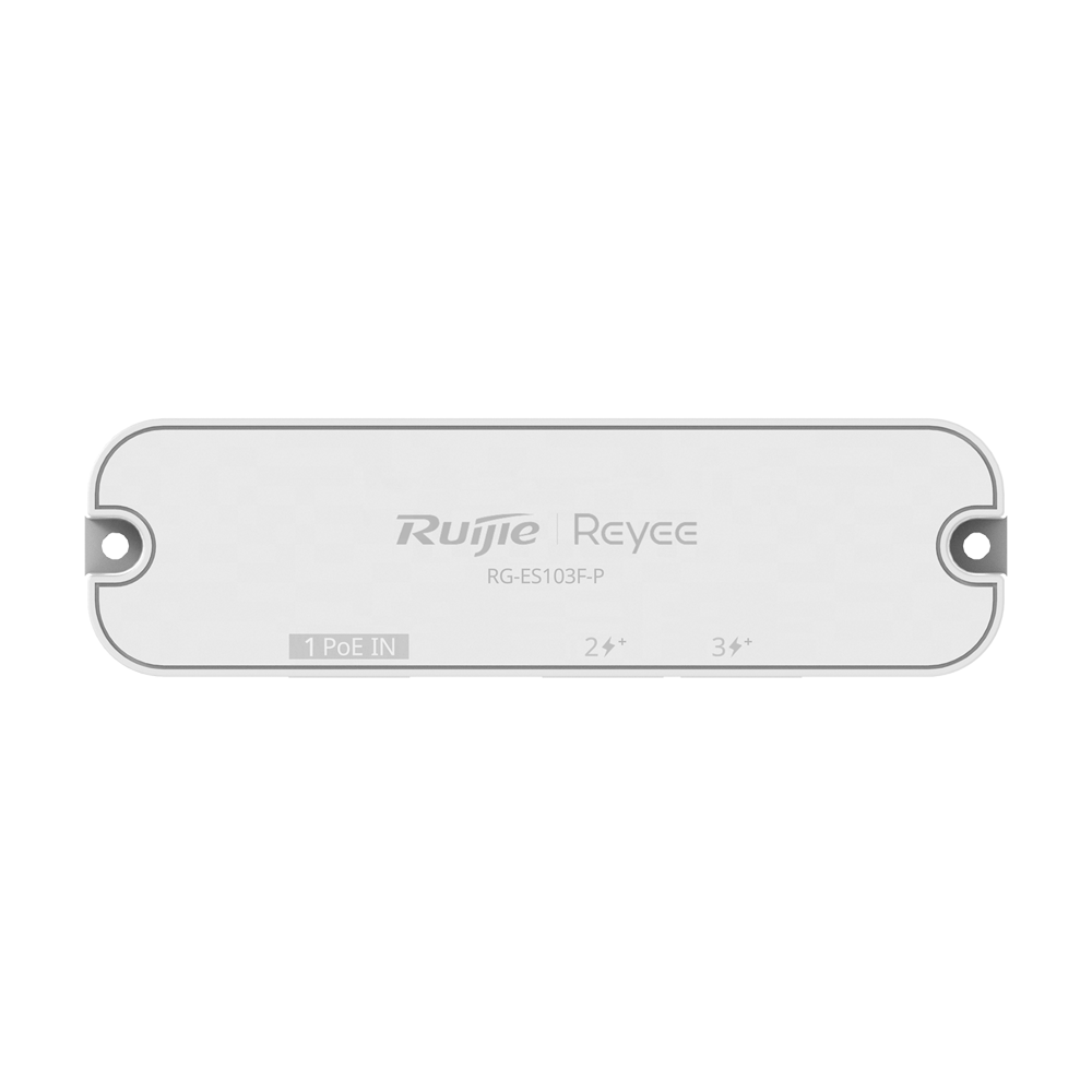 REYEE RG-ES103F-P - Reyee Switch Sobremesa - Switch ultracompacto con 3 puertos FE 10/100 - 2 puertos de salida PoE/PoE+ (802.3af/at) - Alimentación directa por entrada PoE (Sin DC) - Presupuesto de energía PoE de hasta 30W - Protección contra sobretensio - imagen 2