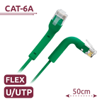 SAFIRE UTP6A-FLEX-05G - Cable UTP flexible - Ethernet - Conectores RJ45 - Categoría 6A - 0,5 m - Color verde - imagen 2