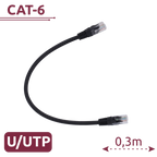 SAFIRE UTP6-H-03BK - Cable UTP - Ethernet - Conectores RJ45 - Categoría 6 - 0,3 m - Color negro - imagen 2