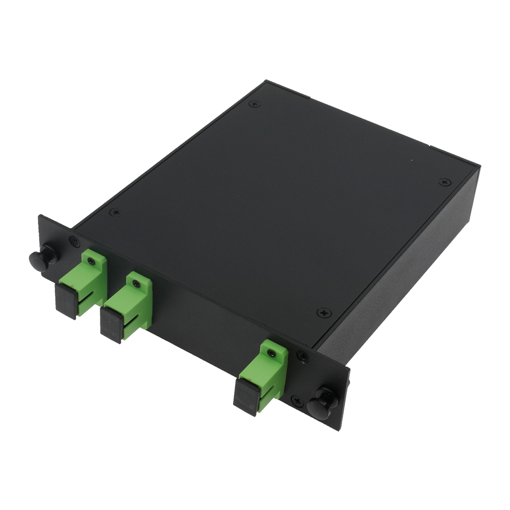 MARCA BLANCA SF-SPLT-12 - Splitter óptico PLC de alta precisión - Configuración 1x2 (1 entrada, 2 salidas) - Fibra monomodo G657A2 de alto rendimiento - Conectores SC APC de baja pérdida integrados - Formato en casete modular compacto y robusto - Superfic - imagen 2