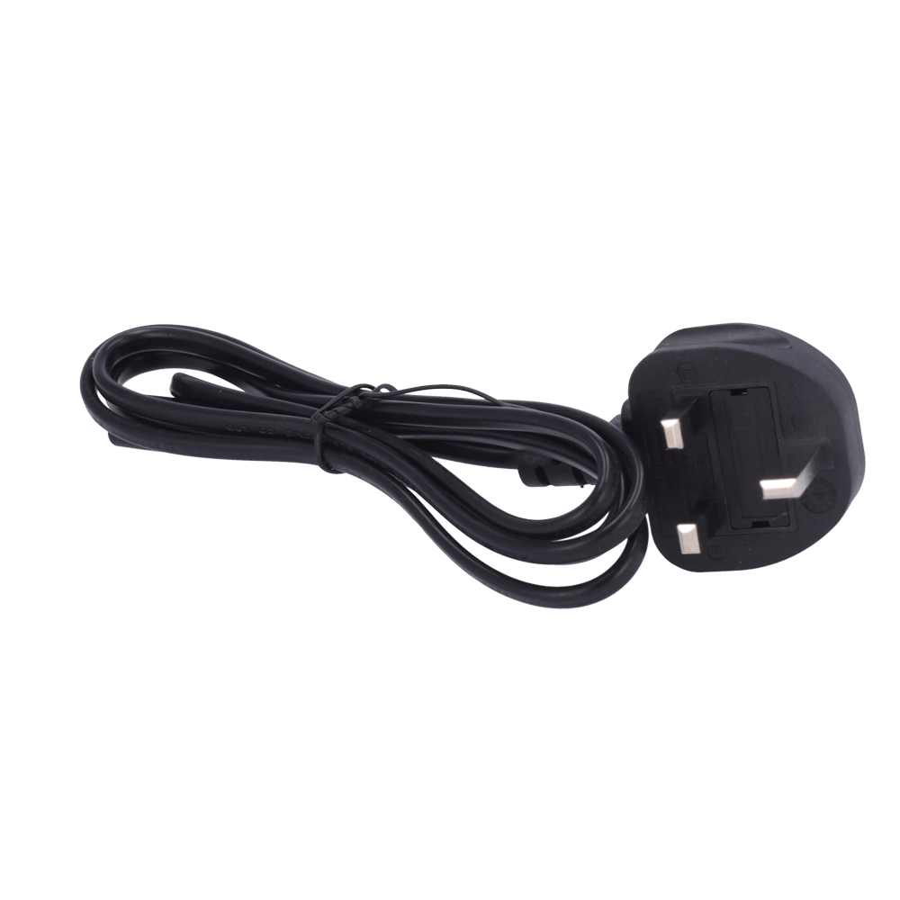 MARCA BLANCA AC-UK-C7 - Cable a enchufe UK (3 Pin) - Entrada máxima AC 250V / 13A - Adaptador para enchufe EU incluido - Salida conector QT2 - Fusible de protección incluido - Longitud 140cm - imagen 2
