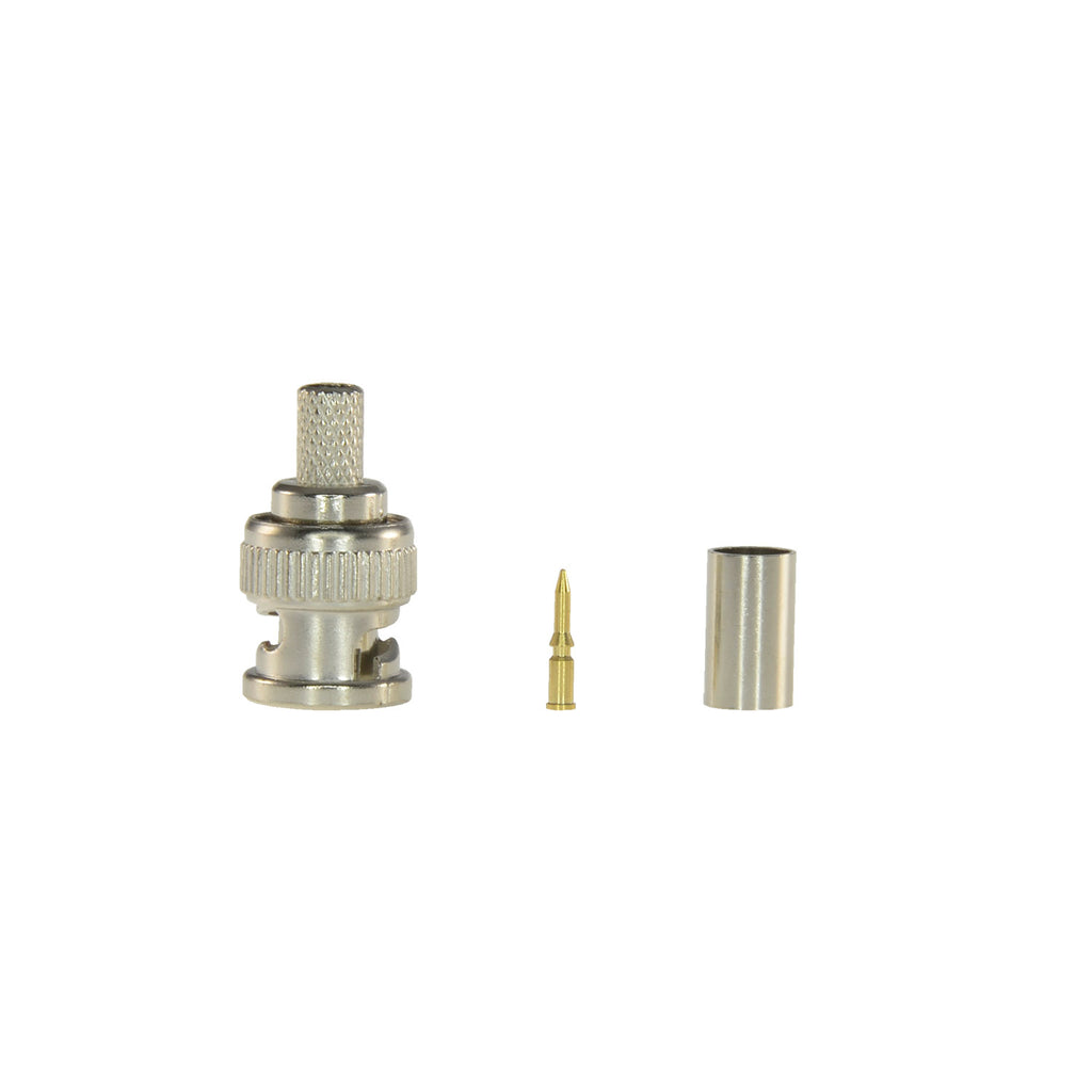 SAFIRE CON100 - Conector - BNC para crimpar - Compatible con RG59 - 25 mm (Fo) - 10 mm (An) - 5 g - imagen 2