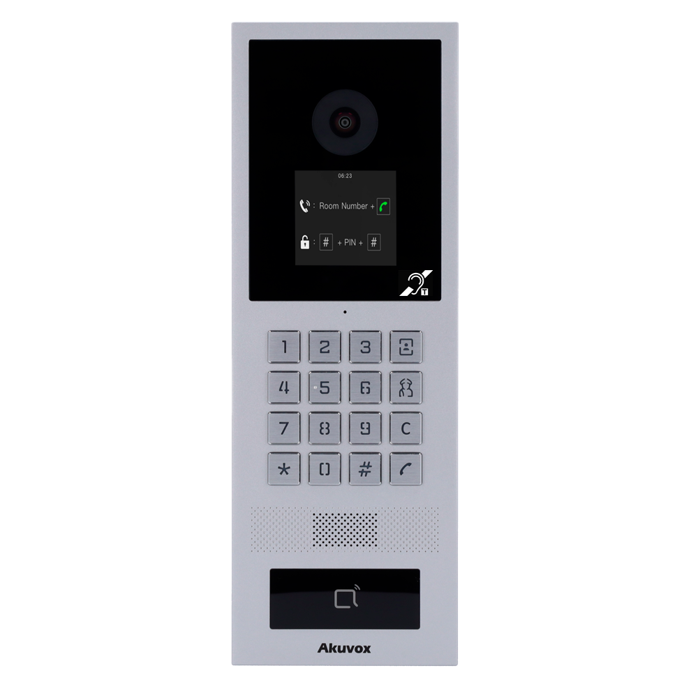 AKUVOX AK-S532-BIM - Videoportero IP antivandálico IK08 - Cámara 2 Mpx | Audio bidireccional y BIM - Tarjeta EM/MF, NFC, BLE y PIN | 2 relés - Apartamentos | PoE+, SIP estándar - Pantalla TFT 2.8" | Mantenimiento Cloud - Conexión a través de Cloud | - imagen 2