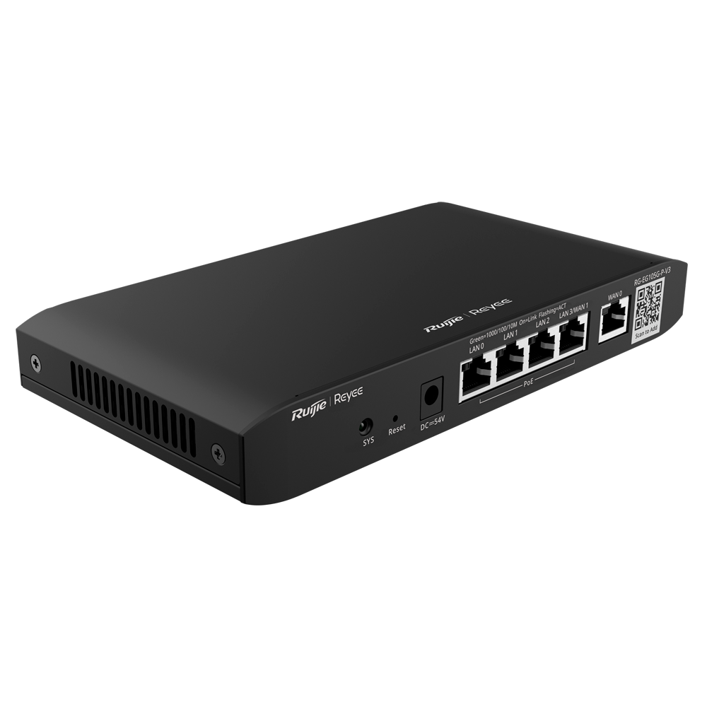 REYEE RG-EG105G-P-V3 - Reyee Router PoE Controlador Cloud - 4 Puertos PoE+ RJ45 GE + 2 Puertos RJ45 GE - 5 Puertos RJ45 10/100 /1000 Mbps - Admite hasta 2 WAN para failover o balanceo - Hasta 600 Mbps de ancho de banda - Servidor VPN IPSec, L2TP, PPTP, Op - imagen 2