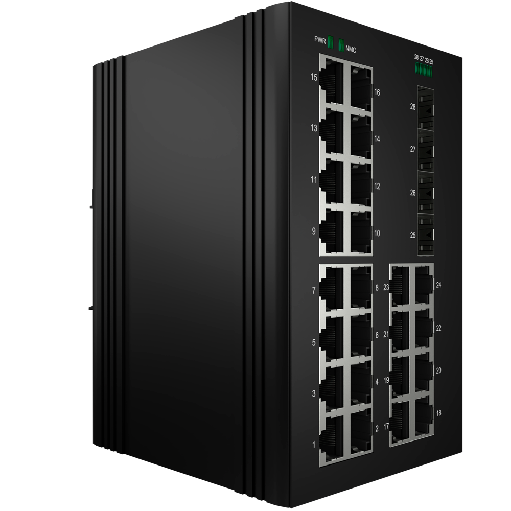 MARCA BLANCA SW2624HIPOE-MGF-360-DIN - Switch PoE Marca Blanca - Montaje en carril DIN - 24 Puertos Gigabit + 4 SFP Gigabit - 90W puertos 1-2 23-24/30W puertos 3-22 /Max 360W - IEEE802.3af/at/bt | PoE/PoE+/Hi-PoE - VLAN/STP/RSTP/MSTP/ERPS/SNMP/ACL - Stati - imagen 2