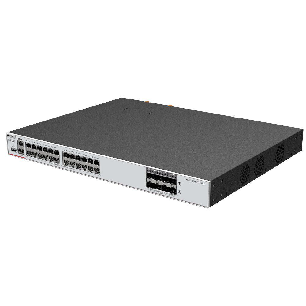 RUIJIE ENTERPRISE RG-CS85-24GT8XS-D - Ruijie Cloud Managed Layer 3 Switch - 32 Puertos Totales (24 GE / 8 Uplinks 10G SFP+) - Enlaces de fibra de 10 Gbps de ultra velocidad - Ranura de expansión para tarjeta de línea core - Virtualización VSU y redundanci - imagen 2