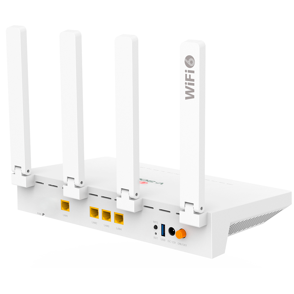 VSOL-V2804AX30-A - V-SOL Router ONT Wi-Fi 6 AX3000 - 1X PON 4x LAN RJ45 10/100/1000Mbps 1x USB3.0 - 802.11ac 2x2 doble banda 2.4 y 5GHz - Ideal para FTTH doméstico y empresarial - Diseñado para crear una red Mesh completa - imagen 2