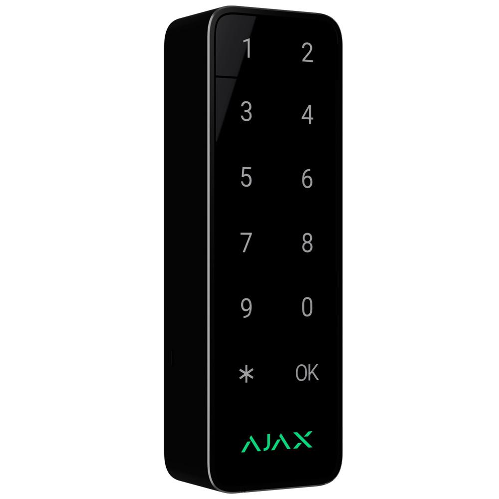 AJAX FIBRA-KEYPADOUTDOOR-B - Teclado para exterior IP66/IK08 con lector RFID - Armado/desarmado total o por grupos - Autenticación: códigos, lector RFID o Bluetooth - Indicación sonora y LED - Control de los escenarios de automatización - Certificado grad - imagen 2