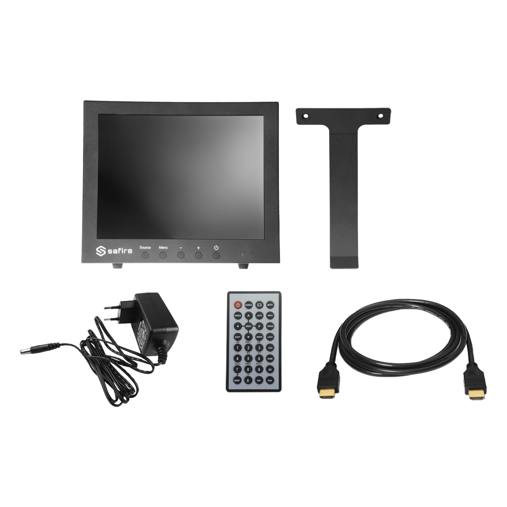 SAFIRE SF-MNT10BNC-XGA - Monitor 10" - Resolución XGA - Refresco 60 / 75 Hz - Contraste 800:1 - Tiempo de respuesta 12 ms - BNC - CVBS - imagen 2