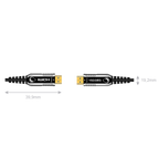 MARCA BLANCA HDMI-OPTICAL-15M - Cable HDMI de fibra óptica - Conectores HDMI tipo A macho - Soporte 4K@60 Hz - 15m - Color negro - Conector chapado en oro - imagen 2