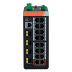 X-SECURITY XS-SWI2016HIPOE-MGF-240-DIN - X-Security Industrial L2 Managed Switch - 20 Puertos Totales (16 PoE GE / 4 Uplinks 1G SFP) - Suministro de ultra potencia PoE++ de hasta 90W - Alta disponibilidad con soporte de anillo ERPS - Tolerancia térmica ex - imagen 2