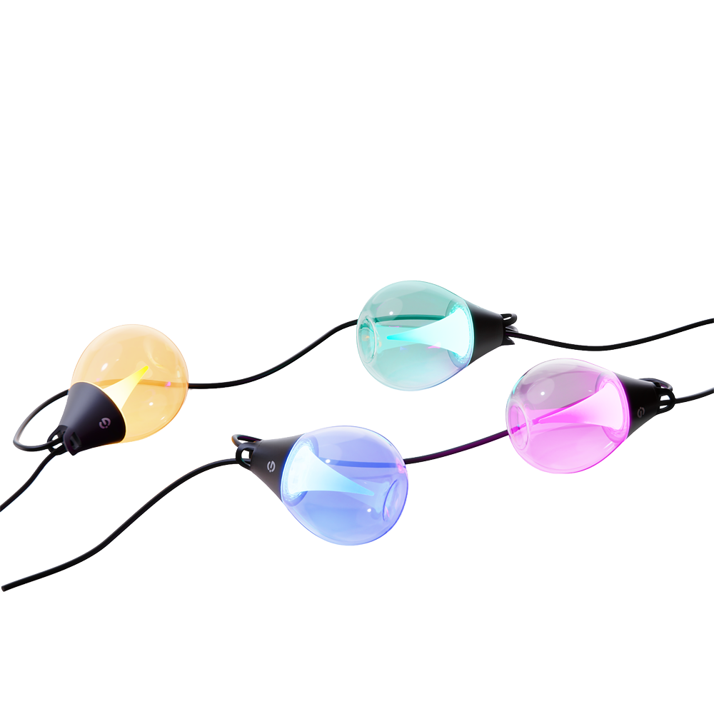 GOVEE GV-OUT-H7025-STRING-IP67 - Guirnaldas inteligentes Govee - Wi-Fi 2.4 GHz + Bluetooth - Color segmentado + Blanco - 80 lúmenes/luz - Matter / Homekit / Alexa / Google Home - Para exterior / IP67 - imagen 2