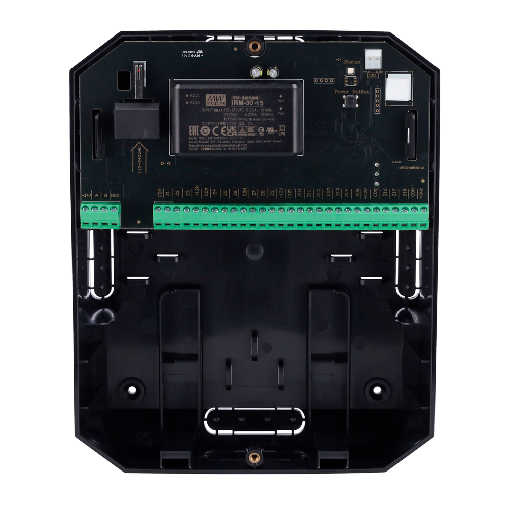 AJAX FIBRA-MULTITRANSMITTER-B - Expansor cableado - Certificado NFA2P y Grado - Expansor de zonas cableadas - Protocolo Fibra - Hasta 18 entradas cableadas - Alarma configurable NC, NO, EOL, 2EOL, 3EOL - Doble salida de alimentación 12V / 1A - imagen 2